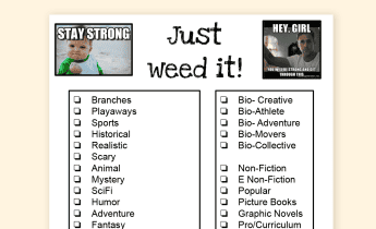 Mrs. Presley’s “Just Weed It” Checklist
