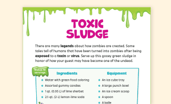 Monster Meals Recipe: Toxic Sludge