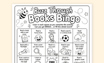 Summer Reading Bingo Board